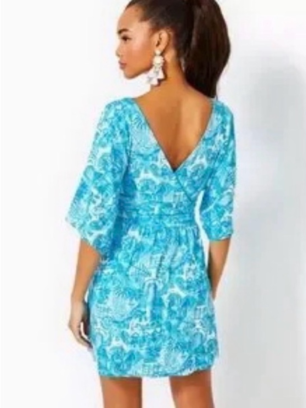 Palm Beach Blue Parigi Skirted Romper - Picture 2 of 5